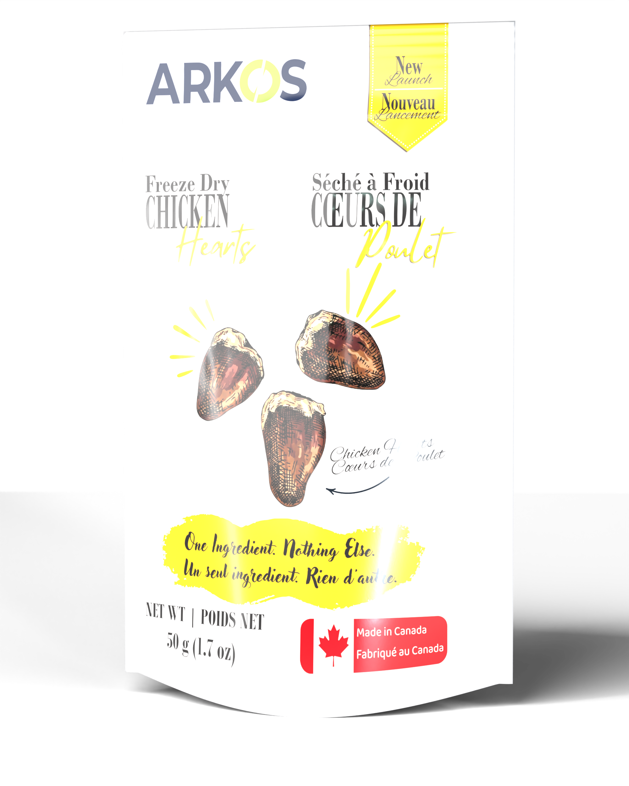 Freeze-Dried Chicken Hearts
